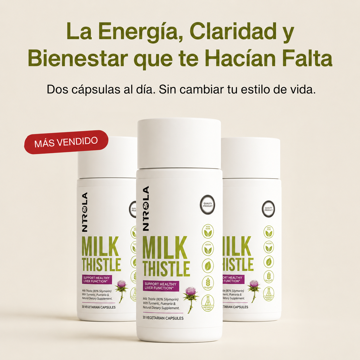 Nutrola® Cardo Mariano Premium | Apoyo Integral para la Salud Hepática